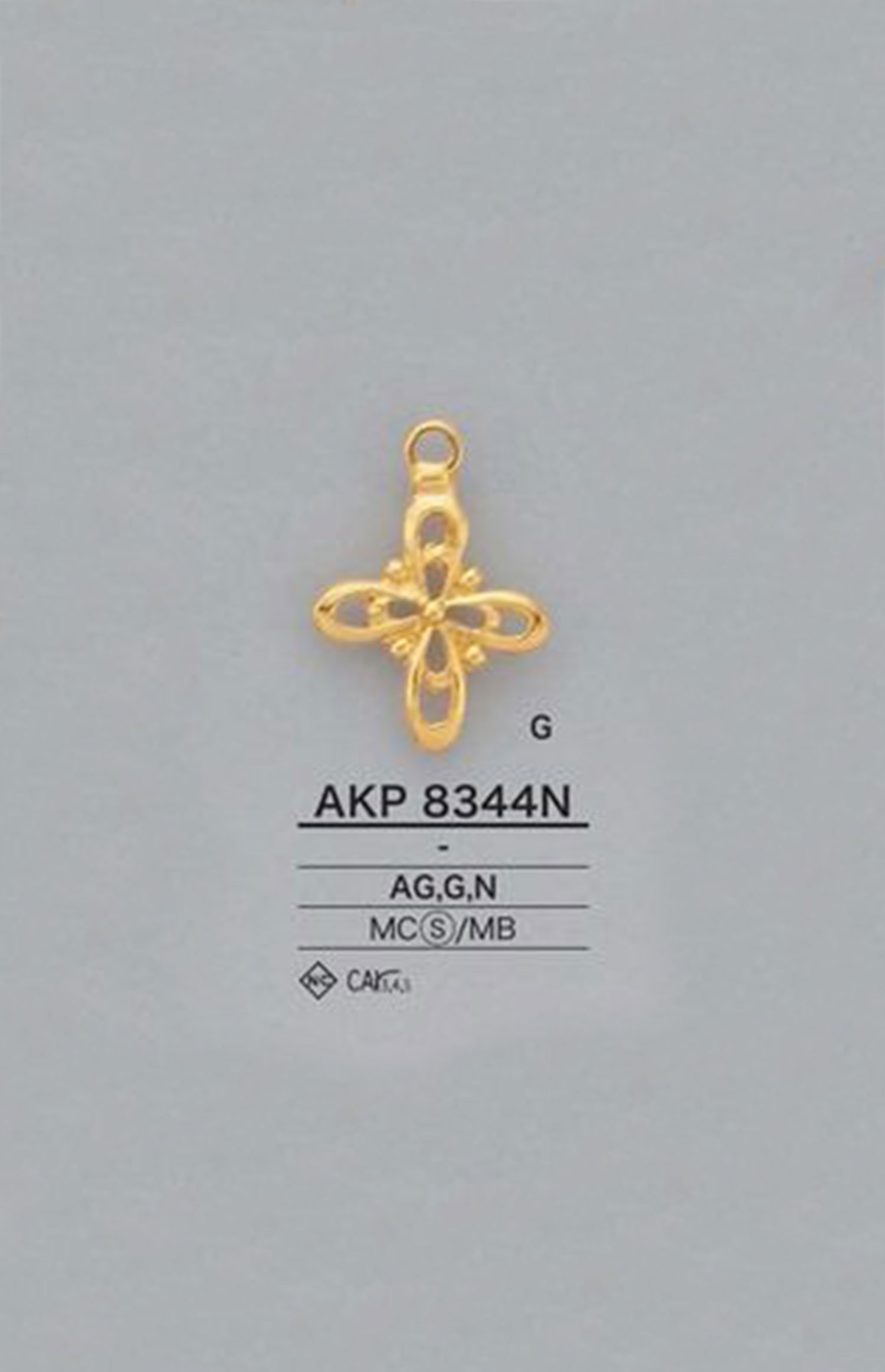 AKP8344N Ponto De Zíper Com Motivo De Flor (Guia De Puxar) IRIS