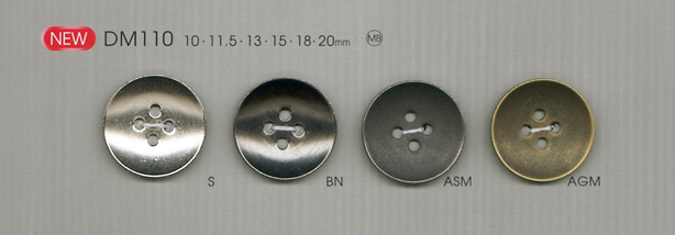 DM110 Botões De Metal Simples E Elegantes Para Camisas E Jaquetas[Botão] DAIYA BUTTON
