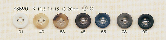 KSB90 Botão Elegante De Poliéster Com 4 Orifícios DAIYA BUTTON