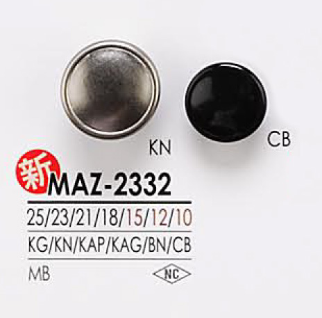 MAZ2332 Botão De Metal IRIS