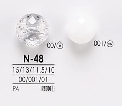 N48 Botão De Corte De Diamante Para Transparência E Tingimento IRIS