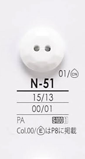 N51 Botão Transparente E Tingimento IRIS