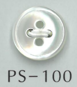PS100 Botão De Concha Com Borda De 4 Furos Sakamoto Saji Shoten