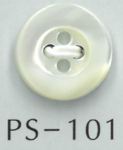 PS101 Botão De Concha Saliente De 4 Furos Com Borda Sakamoto Saji Shoten