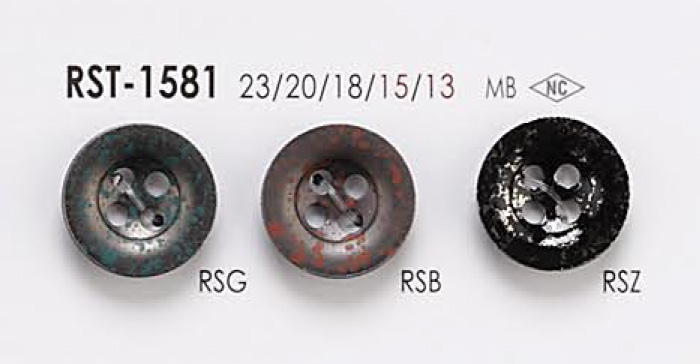 RST1581 Botão De Metal Com 4 Buracos Para Jaquetas E Ternos IRIS