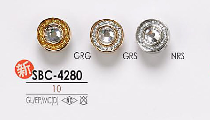 SBC4280 Botão De Pedra Cristal IRIS