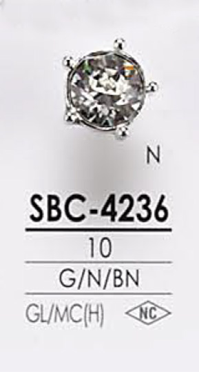 SBC4236 Botão De Pedra Cristal IRIS