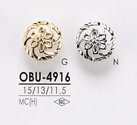 OBU4916 Botão De Metal IRIS