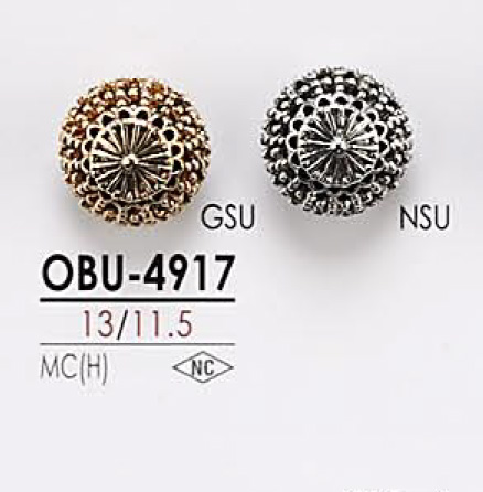 OBU4917 Botão De Metal IRIS