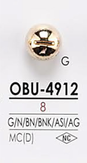 OBU4912 Botão De Metal Com Motivo De Parafuso IRIS