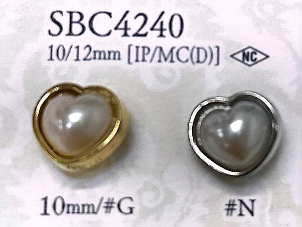 SBC4240 Botão De Metal Em Forma De Coração IRIS