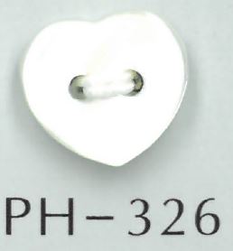 PH326 Botão Shell Em Forma De Coração Sakamoto Saji Shoten