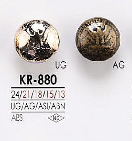 KR880 Botão De Metal IRIS