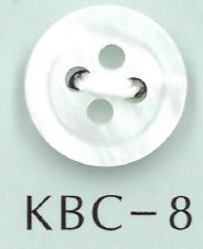 KBC-8 BIANCO SHELL Botão De Concha Oca Central Com 4 Furos Sakamoto Saji Shoten