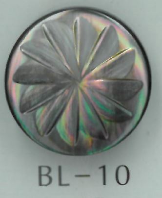 BL-10 Botão Concha Com Pés De Metal Com Padrão De Flor Sakamoto Saji Shoten