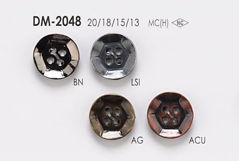 DM2048 Botão De Metal Com 4 Buracos Para Jaquetas E Ternos IRIS