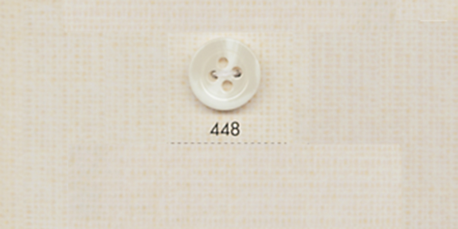 448 BOTÕES DAIYA Botão De Poliéster Tipo Búfalo Com 4 Orifícios (Branco) DAIYA BUTTON