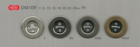 DM109 Botões De Metal Para Camisas E Jaquetas Simples[Botão] DAIYA BUTTON