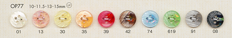 OP77 Botão De Poliéster Colorido Com 4 Conchas DAIYA BUTTON