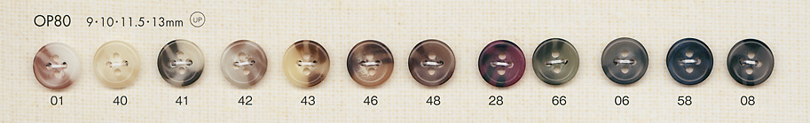 OP80 Botão Colorido De Poliéster De 4 Orifícios Semelhante Ao Buffalo DAIYA BUTTON