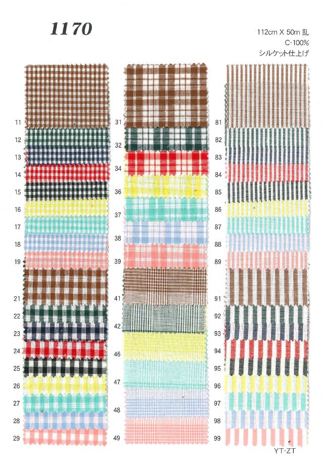 1170 Stripe Check[Têxtil / Tecido] Ueyama Textile