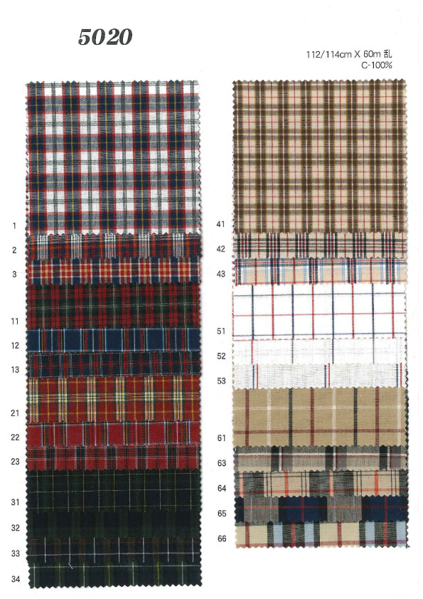 MU5020 Verificação De Despejo[Têxtil / Tecido] Ueyama Textile