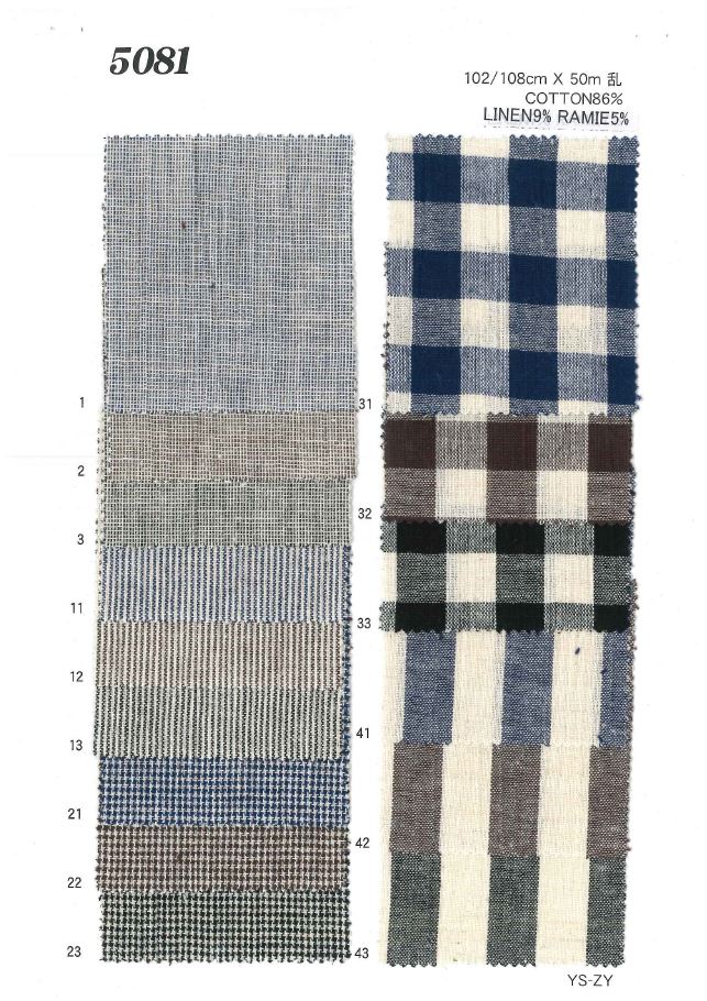 MU5081 Macacão De Linho De Algodão[Têxtil / Tecido] Ueyama Textile
