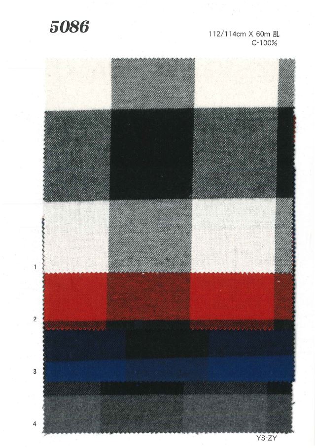 MU5086 Verificação De Bloco Difuso[Têxtil / Tecido] Ueyama Textile