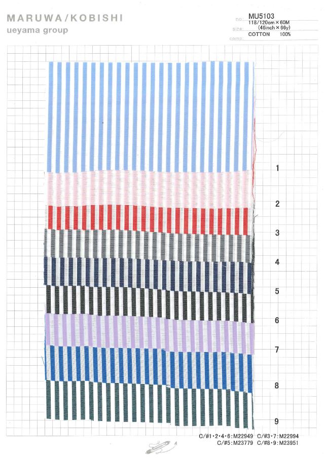 MU5103OG Faixa De Pano De Máquina De Escrever[Têxtil / Tecido] Ueyama Textile