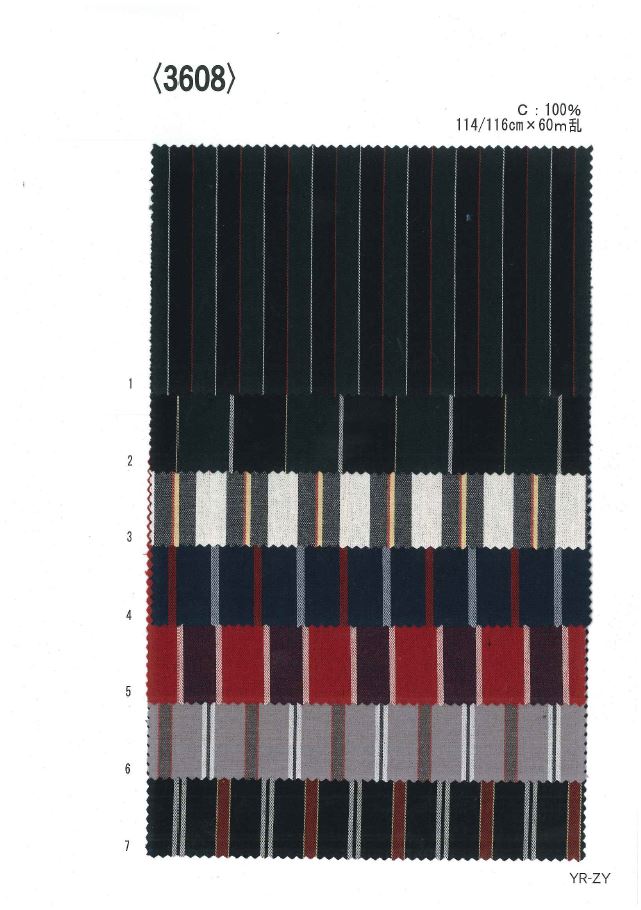 3608 Faixa Regimental Tingida Com Fios[Têxtil / Tecido] Ueyama Textile