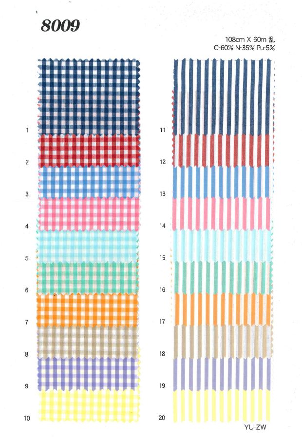 8009 Stretch Gingham[Têxtil / Tecido] Ueyama Textile