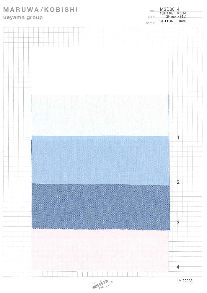 MSD0014 Natural Stretch Pinpoint Oxford[Têxtil / Tecido] Ueyama Textile