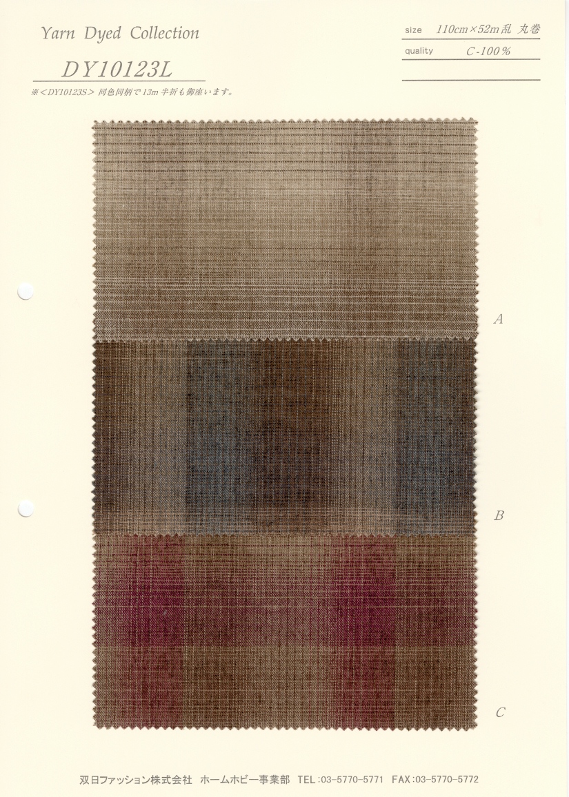 DY10123L Padrão De Tingimento De Fios (Plain Weave Spec Ombre)[Têxtil / Tecido] VANCET