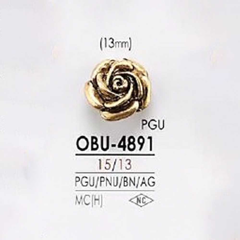 OBU4891 Botão Semicírculo De Metal Alto IRIS