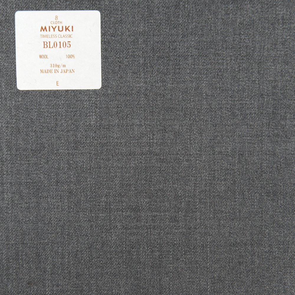 BL0105 Atemporal Clássico Clássico Simples Cinza Médio[Têxtil] Miyuki Keori (Miyuki)