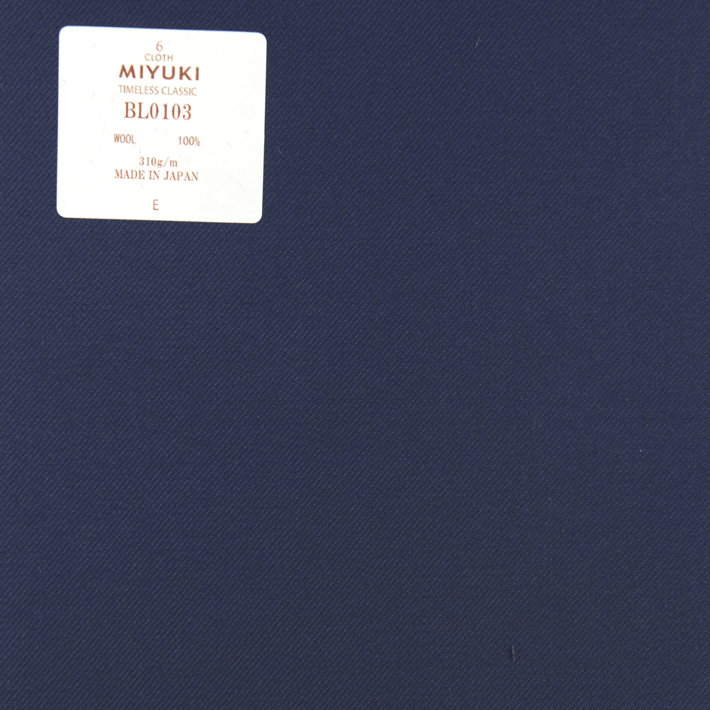 BL0103 Atemporal Clássico Clássico Simples Azul[Têxtil] Miyuki Keori (Miyuki)