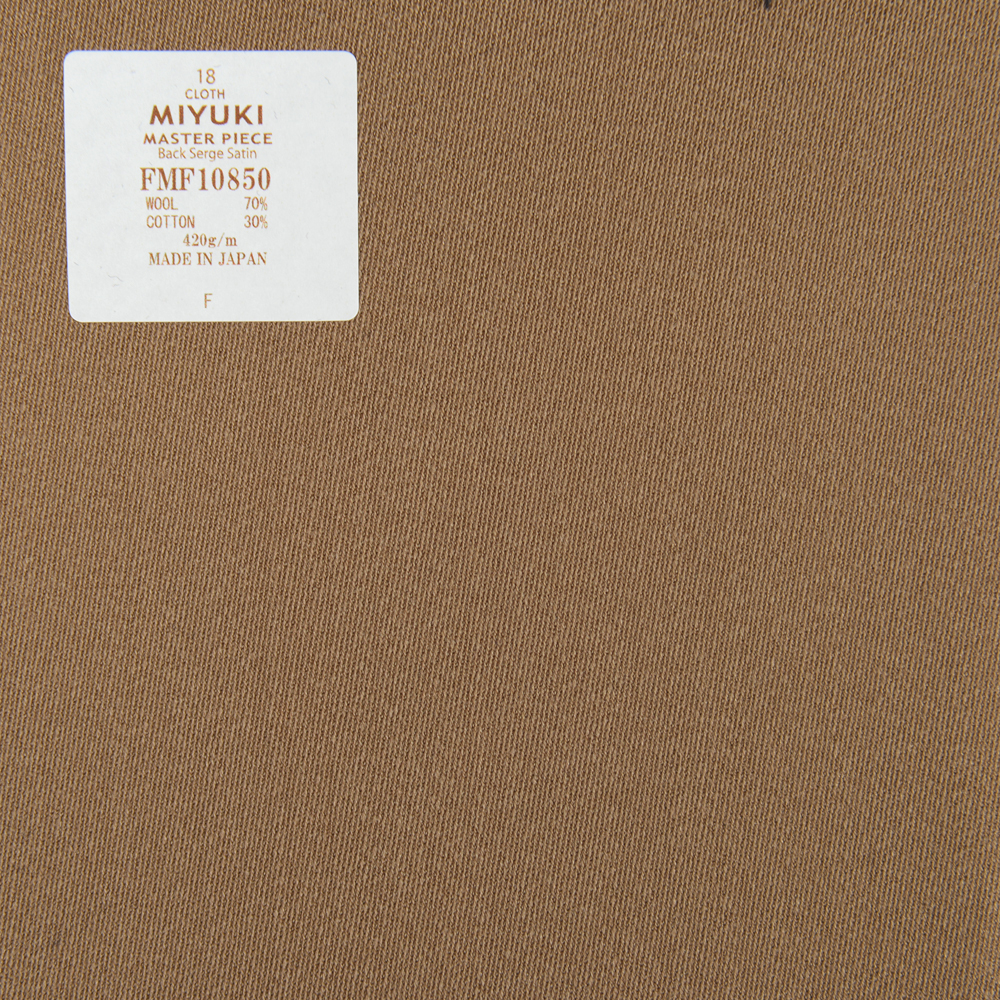 FMF10850 Obra-prima Nas Costas Sarja Cetim Lã Lisa Algodão Marrom Claro[Têxtil] Miyuki Keori (Miyuki)