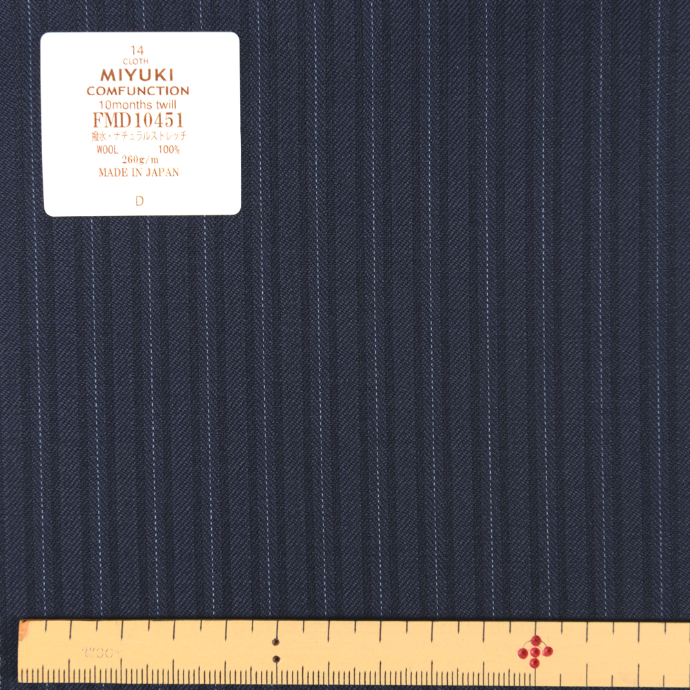 FMD10451 Complexo 10 Meses De Sarja Repelente De água Natural Stripe Alternate Stripe Azul Marinho[Têxtil] Miyuki Keori (Miyuki)