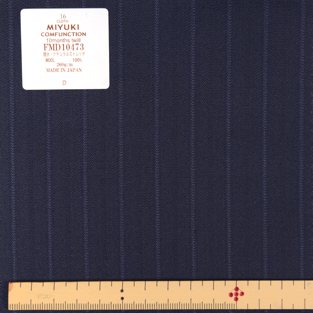 FMD10473 Complexo 10 Meses De Sarja Repelente De água Natural Stripe Alternate Stripe Azul Marinho[Têxtil] Miyuki Keori (Miyuki)