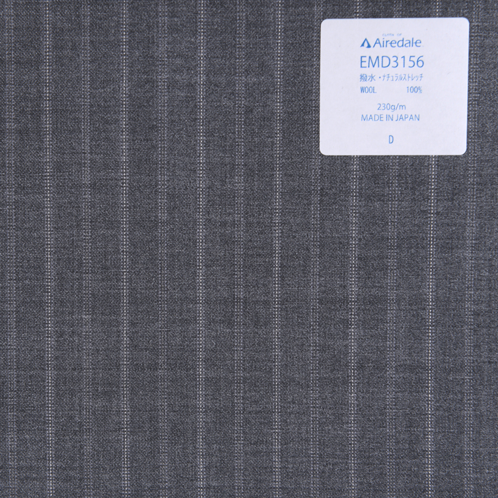 EMD3156 Miyuki Tropical Spring / Summer Classic Plain Weave Material Airdale Alternate Stripe Grey[Têxtil] Miyuki Keori (Miyuki)