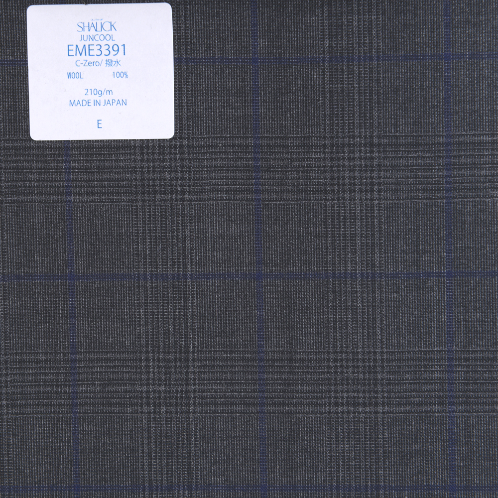 EME3391 Roupas De Verão Japonês Sharick Series Juncourt Glen Check Gray X Blue Pane[Têxtil] Miyuki Keori (Miyuki)