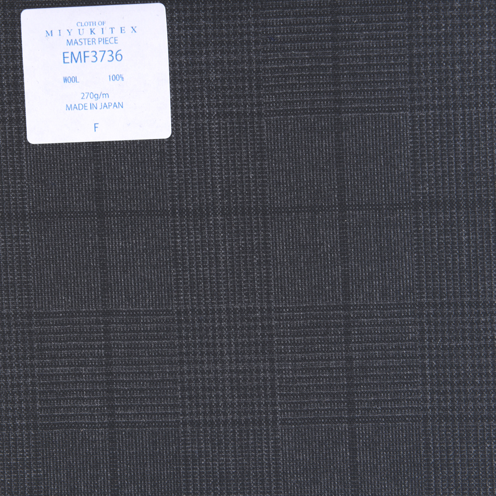 EMF3736 Masterpiece Collection Savile Row Yarn Count Series Glen Check Grey[Têxtil] Miyuki Keori (Miyuki)