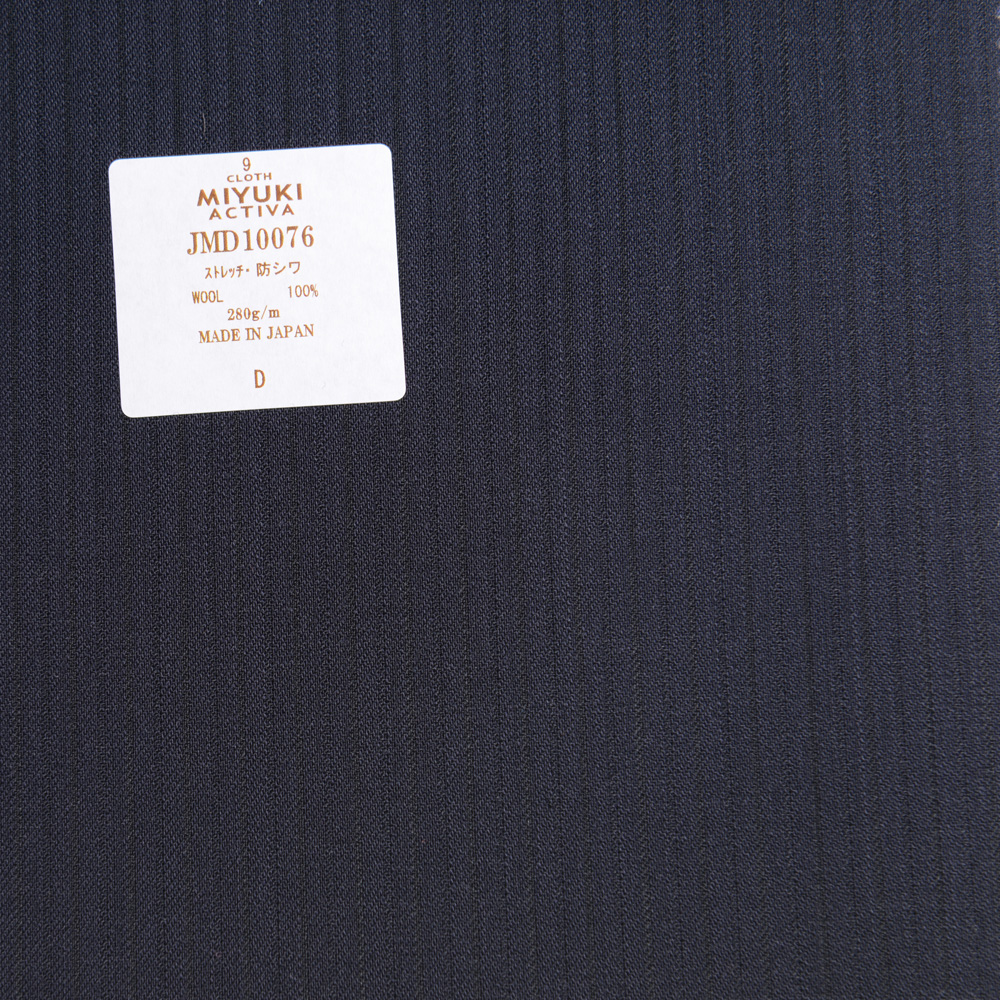 JMD10076 Coleção Activa Natural Stretch Têxtil Resistente A Rugas Sombra Stripe Azul Marinho Miyuki Keori (Miyuki)