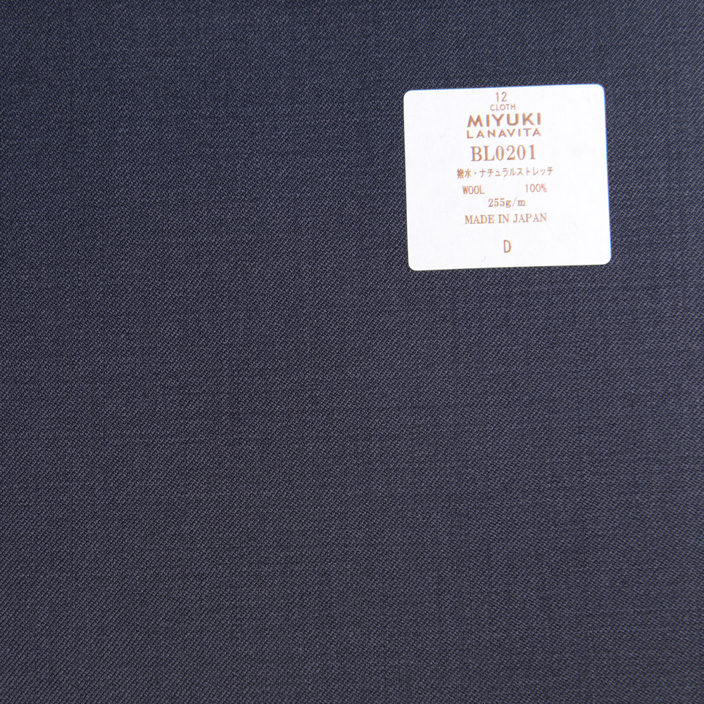 BL0201 Lana Vita Collection Repelente De Água / Natural Stretch Liso Azul Marinho[Têxtil] Miyuki Keori (Miyuki)