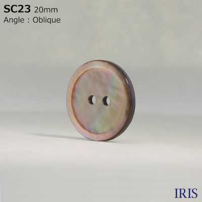 SC23 Botão Brilhante De 2 Furos De Material Natural Shell IRIS subfoto