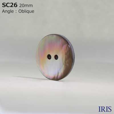 SC26 Botão Brilhante De 2 Furos De Material Natural Shell IRIS subfoto