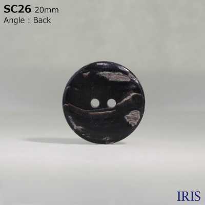 SC26 Botão Brilhante De 2 Furos De Material Natural Shell IRIS subfoto