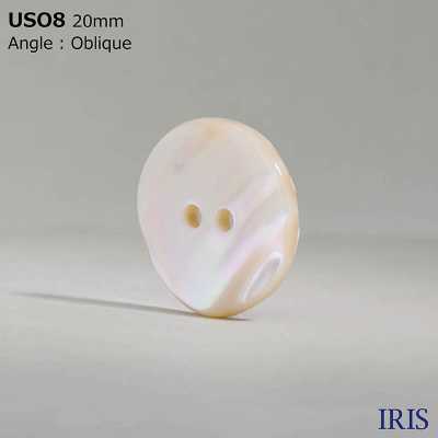 USO8 Orifício Frontal Tingido Com Casca De Material Natural 2 Orifícios Botão Brilhante IRIS subfoto