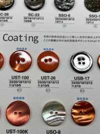 UST26 Material Natural Tingido Takase Shell 2 Furos Frontais Botão Brilhante IRIS subfoto