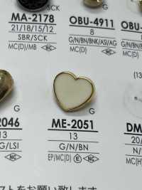 ME2051 Botão De Metal Em Forma De Coração Para Tingimento IRIS subfoto